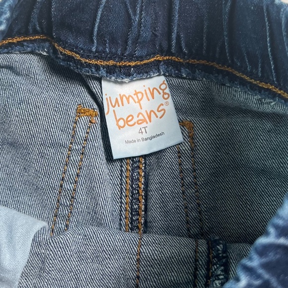 Jumping Beans Girls 4T Dark Blue Elastic Waist Jeans - Picture 3 of 5